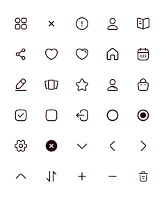 Firstcry system icon library